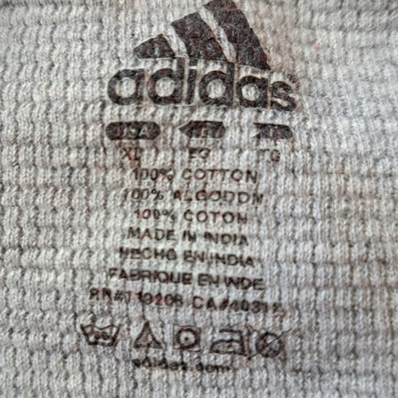 ADIDAS PHILADELPHIA 76ers Long sleeve thermal waffle tshirt red TEE attached XL - Picture 6 of 6